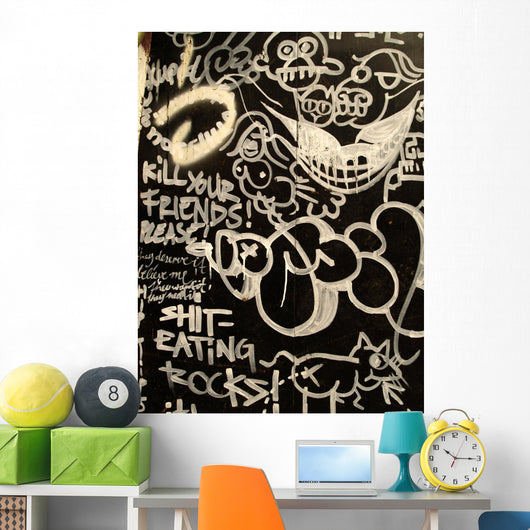 Graffiti Rock Wall Decal