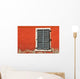 Red Wall and Shuttered Window Wall Decal
