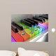Rainbow Piano with Musical Notes - Light Wall Decal