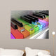 Rainbow Piano with Musical Notes - Light Wall Decal