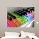 Rainbow Piano with Musical Notes - Light Wall Decal