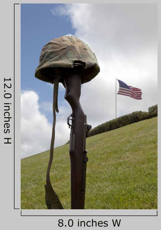 Fallen Soldier Battle Cross Wall Decal