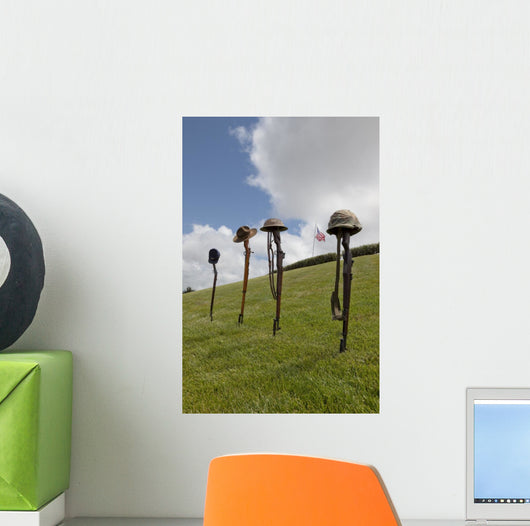 Fallen Soldier Battle Crosses Wall Decal