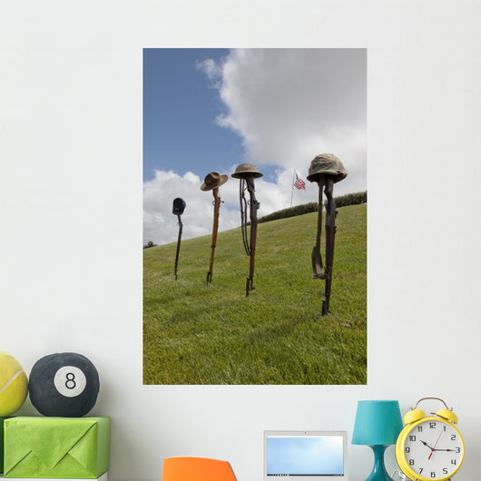 Fallen Soldier Battle Crosses Wall Decal