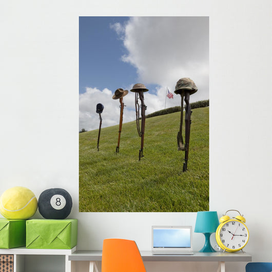 Fallen Soldier Battle Crosses Wall Decal