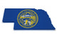 Nebraska Map 3D Shape Wall Decal