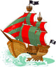 Pirate Ship Wall Decal
