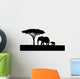 African Elephant with Baby Wall Decal
