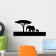 African Elephant with Baby Wall Decal
