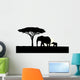 African Elephant with Baby Wall Decal