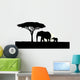 African Elephant with Baby Wall Decal