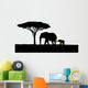African Elephant with Baby Wall Decal