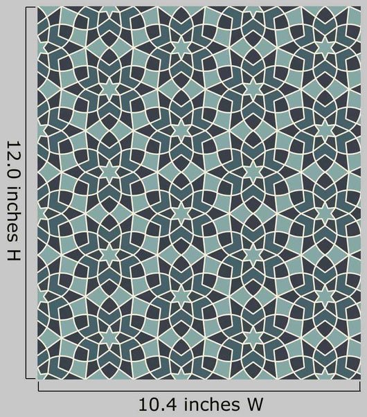 Seamless Arabesque Flower Pattern Wall Decal