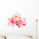 Pink Frangipani Flowers Wall Decal