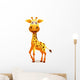 Giraffe Cartoon Wall Decal