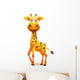 Giraffe Cartoon Wall Decal