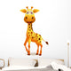 Giraffe Cartoon Wall Decal
