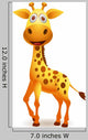 Giraffe Cartoon Wall Decal