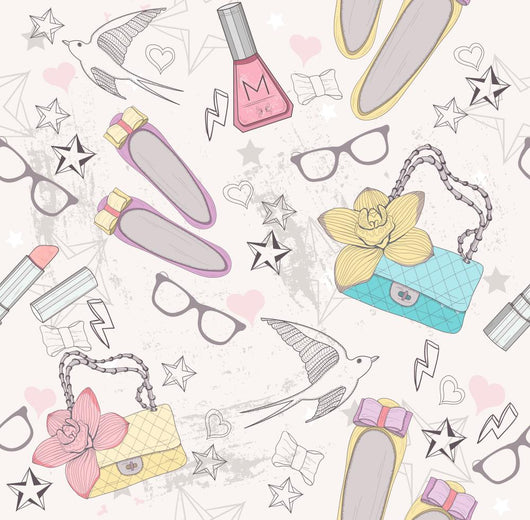 Cute Fashion Seamless Pattern Wall Decal
