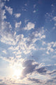 Clouds with Sun Rays Wall Decal