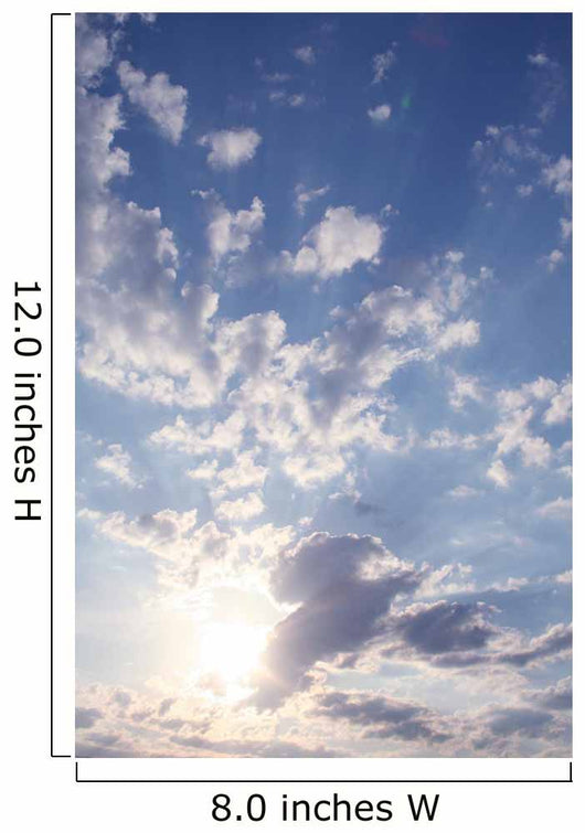 Clouds with Sun Rays Wall Decal