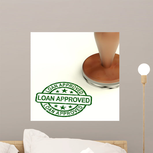 Loan Approved Stamp Showing Wall Decal
