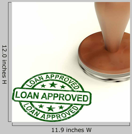 Loan Approved Stamp Showing Wall Decal