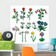 Cartoon Flowers Wall Decal