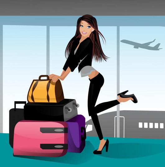Happy Travelling Girl Wall Decal