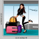 Happy Travelling Girl Wall Decal