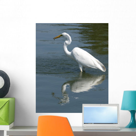 Great White Egret Wall Decal