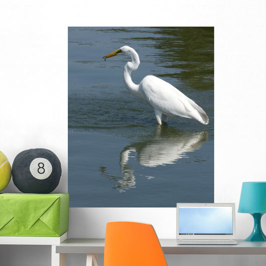 Great White Egret Wall Decal