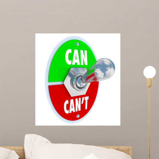 Can or Can't Toggle Wall Decal
