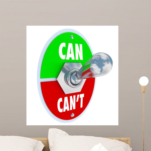 Can or Can't Toggle Wall Decal