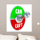 Can or Can't Toggle Wall Decal