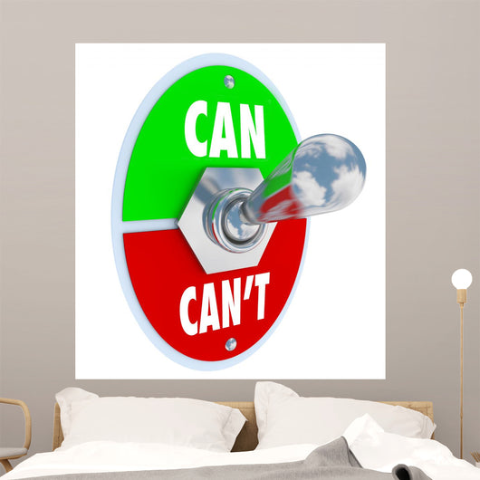 Can or Can't Toggle Wall Decal