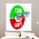 Can or Can't Toggle Wall Decal