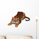 Roaring Angry Tiger Vector Wall Decal