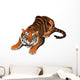 Roaring Angry Tiger Vector Wall Decal
