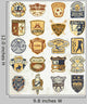 Classic Sports Old Badges Wall Decal