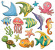 Sea Animals Collection Wall Decal