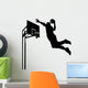 Dunking a Basketball Silhouette Wall Decal