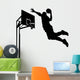 Dunking a Basketball Silhouette Wall Decal