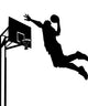 Dunking a Basketball Silhouette Wall Decal