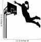 Dunking a Basketball Silhouette Wall Decal