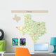 Texas Political Map Wall Decal