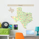 Texas Political Map Wall Decal