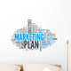 Word Cloud Marketing Plan Wall Decal