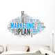 Word Cloud Marketing Plan Wall Decal