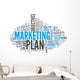 Word Cloud Marketing Plan Wall Decal